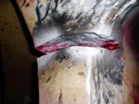 Column On Mold Injection Machine Made With Cast Iron. Crack Developed After 10 Years Of Usage.